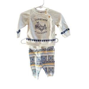 Harry Potter Knit Set 100% Cotton Unisex Sweater Pants Size 0-3mo 62cm